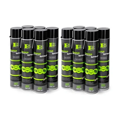 Abbildung von 12 x 750ml Spraytive Power Druckluftspray/Druckluftreiniger mit 100mm Sprühverlängerung PC Reinigungsset zur Reinigung von Tastatur, Computer, Kamera Air Duster