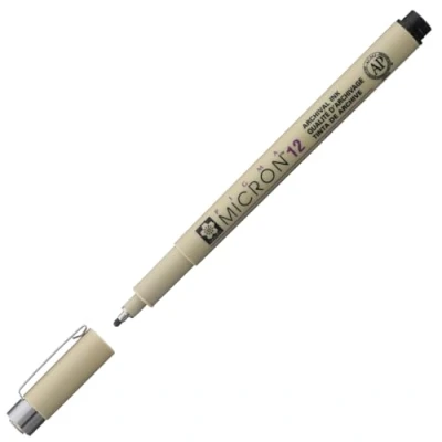 Abbildung von Sakura XSDK1249 Pen 0.7mm Blac Pigma Micron Größe 12, Schwarz, Kunststoff