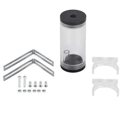 Abbildung von Annadue G1/4 Gewinde Zylinder Wasserbehälter Tank Kit, 110mm Computer Flüssigwasserkühlung Ra oder Diator Acryl Wasserkühler, für PC Wasserkühlung.