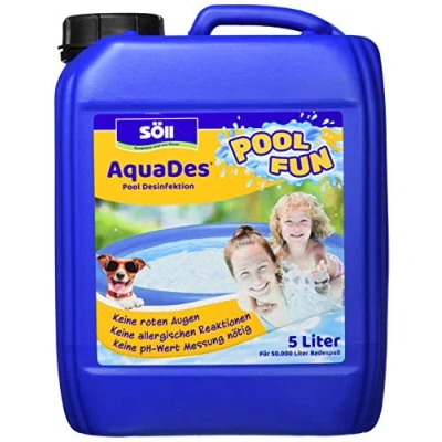 Abbildung von Söll 80464 AquaDes, 5 l Pool Desinfektion, Poolreinigung, Wasserpflege gegen Bakterien und Keime, Desinfektionmittel für Planschbecken Schwimmbecken Kinderpool