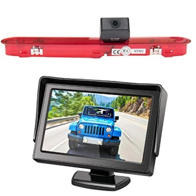 Abbildung von HD 720p Dritte Dach Bremsleuchte Kamera Bremslicht Rückfahrkamera Set + 5.0&quot; Zoll Monitor Bildschirm Display für Toyota Proace Verso Citroen Jumpy/SpaceTourer Peugeot Expert/Traveller 2016 2019