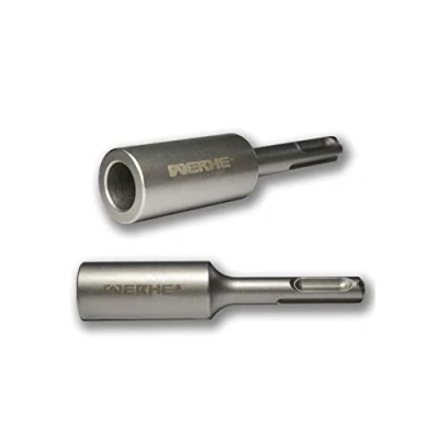 Abbildung von WERHE® Professional SDS Plus Erdnageleintreiber zum Einstecken von Tiefenerder Erder Erdung Staberder Innen durchmesser Ø 13,5 mm 100x22 Jack Hammer Picket Pfosten Driver Treiber