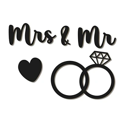 Abbildung von Papierdrachen Wanddekoration aus Holz Hochzeit ideale Deko für die Hochzeits Location Mr &amp; Mrs Stuhl oder Türschild