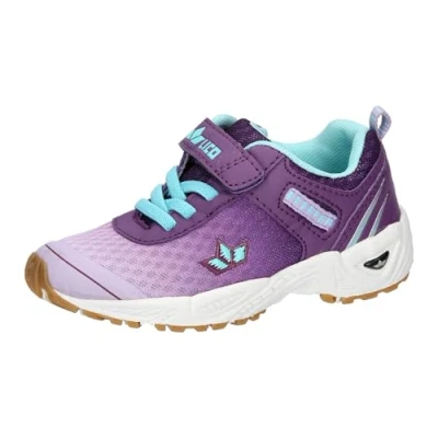 Abbildung von Lico Jungen Unisex Kinder Barney VS Hallenturnschuhe, Lila/Türkis, 25 EU