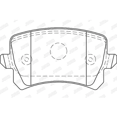 Abbildung von JURID 573667J Bremsbelagsatz nicht für Verschleißwarnanzeiger vorbereitet mit Bremssattelschrauben ohne Zubehör VOLKSWAGEN: Passat B7 Variant