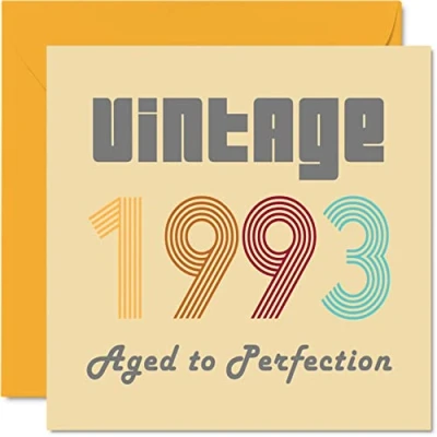 Abbildung von Geburtstagskarten zum 31. Geburtstag für Männer und Frauen Vintage 1993 Aged To Perfection 31 Lustig Sie Ihn 145 mm x Glückwunschkarten