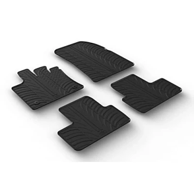 Abbildung von Gledring 0028 Fußmattensatz Gummi vorne und hinten 4 schwarz 800mm 600mm RENAULT: Captur II