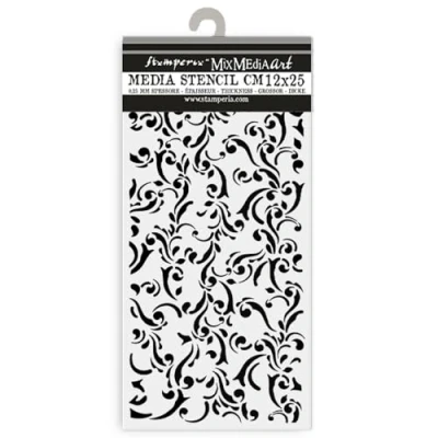 Abbildung von Stamperia Thick Stencils for Scrapbooks, Albums, Cards, Bullet Journals, and More, Texture, Flexible Material, Easy to Clean, Perfect Hobbies, Crafts, Gifting (Gear up Christmas)