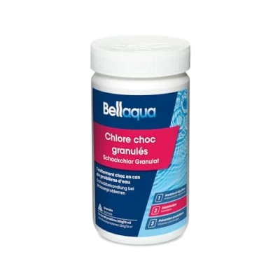 Abbildung von Bellaqua Schockchlor Granulat 1kg Chlor Fix Chlorgranulat Pool Schnelldesinfektion, Wasserdesinfektion organisch schnell löslich Poolchemie, Wasserreinigung, Poolpflege