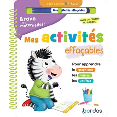 Abbildung von Bravo les maternelles Mes activités effaçables Grande section: Pour apprendre le graphisme, lettres, chiffres. Avec un feutre