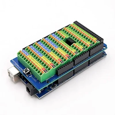 Abbildung von Treedix Schraubklemmenblock Breakout Shield Board Modul Expansion kompatibel mit Arduino MEGA 2560