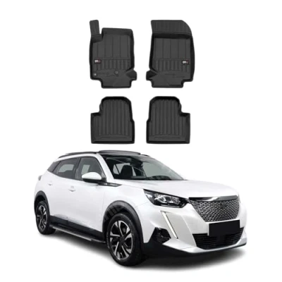 Abbildung von OMAC Gummi Fußmatten kompatibel mit Peugeot 2008 2019 2024 Premium TPE Automatten 4tlg