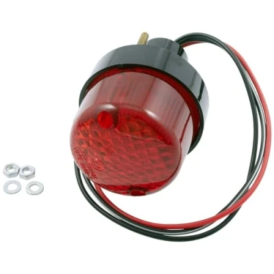 Abbildung von Rücklicht Mini, schwarzes Gehäuse, 55x55x75, Motorrad, Quad, Roller 12V