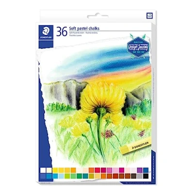 Abbildung von STAEDTLER 2430 C12 ST C36 Softpastellkreiden (hoher Grad an Lichtbeständigkeit, weicher Abstrich, leicht verwischbar, Kartonetui mit 36 brillanten Farben)
