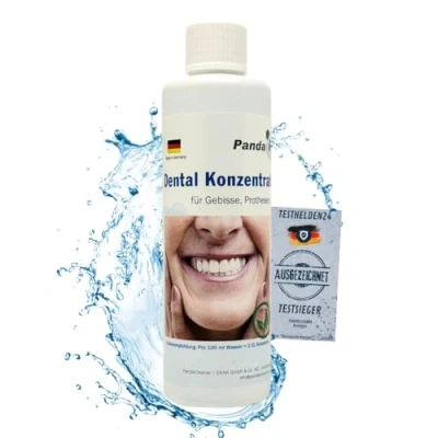 Abbildung von PandaCleaner Dental Konzentrat Ultraschallreiniger Für Gebisse &amp; Prothesen Reinigungskonzentrat (1 St. 250ml Reinigungsflüssigkeit)