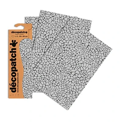 Abbildung von Decopatch Papier No. 535 (395 x 298 mm) 3er Pack silber giraffe