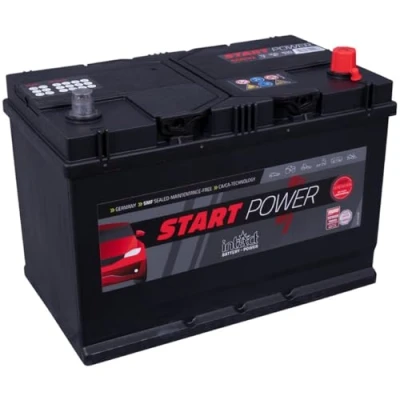 Abbildung von intAct Autobatterie 12V 100Ah 830A, Start Power 60032GUG, leistungsstarke und zuverlässige PKW Starterbatterie, Maße: 304x173x220mm, Blei Säure Batterie in Erstausrüsterqualität