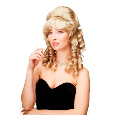Abbildung von WIG ME UP Damenperücke Qualitätsperücke Perücke Barock Kolonial Toupiert Beehive Korkenzieher Locken Blond F156 D 24