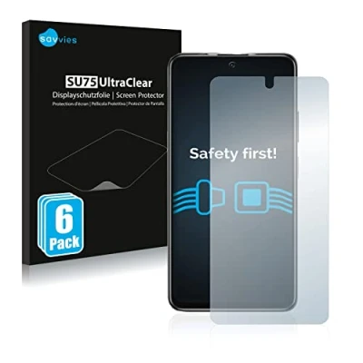 Abbildung von Savvies 6 Stück Schutzfolie für Xiaomi Poco M4 Pro 5G Displayschutz Folie Ultra Transparent