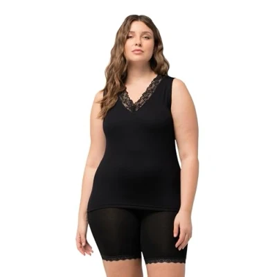 Abbildung von Ulla Popken Sleeveless Unterhemd/shirt, Damen, Größe: 42/44, Black