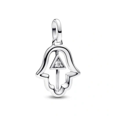 Abbildung von PANDORA ME Hand der Fatima Medaillon Charm aus Sterling Silber mit Zirkonia, Kompatibel und Moments Armbänder, 793411C01