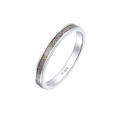 Abbildung von Elli Basic Emaille Ring, Damen, Größe: 54, Silber