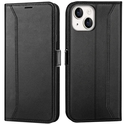 Abbildung von Verco Handyhülle für iPhone 14 Plus, Premium Klapphülle Handy Flip Case Apple Plus Hülle Book Tasche, Schwarz