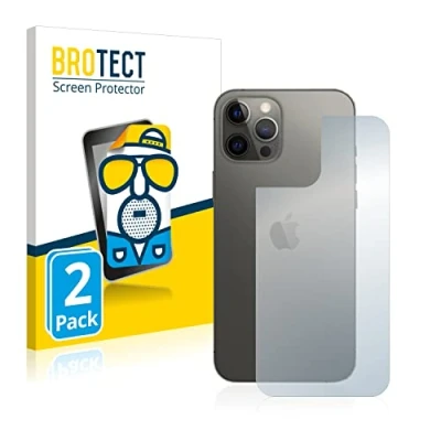 Abbildung von BROTECT Entspiegelungs Schutzfolie für Apple iPhone 12 Pro Max (Rückseite) (2 Stück) Matte Displayschutz Folie, Anti Reflex, Fingerprint