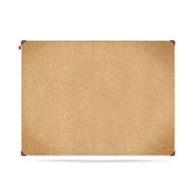Abbildung von Memobe IDEA Edge Korktafel Tafel zum Aufhängen für Wohnung, Küche, Büro, Schule Wandplaner in Aluminium Rahmen Organisationstafel Wand 120x90 cm