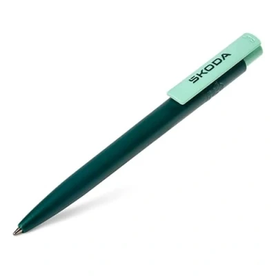 Abbildung von Skoda 6U0087210 Kugelschreiber Kuli Stift Logo Schriftzug, grün
