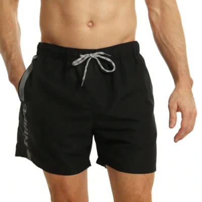 Abbildung von RIPT Herren Essentials Quick Dry UV 50 Sonnenschutz Badeshorts Badehose, Schwarz/Grau, S