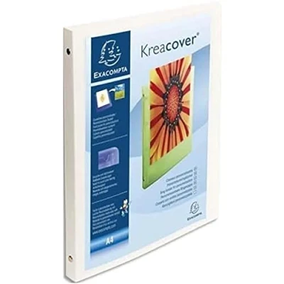 Abbildung von Exacompta 51189E Ringhefter KreaCover aus blickdichtem Kunststoff für DIN A4, 4 O Ring Mechanik 15 mm, Rücken 20 1 Stück Zufallsfarbe ideal Schule und Büro Ringordner Ringbuchordner