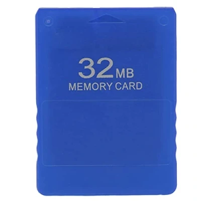 Abbildung von Speicherkarte für , 32 MB Hochgeschwindigkeits Spielspeicherkarte Plug and Play FMCB1.966 Externe Datenkarte 2 Spielekonsole(Blau)