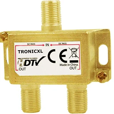 Abbildung von TronicXL Ultra Premium Einschleuseweiche sat/terrestrisch Satelliten Einspeiseweiche zum Zusammenschalten von terrestrisch und Single LNB auf einen Ausgang DVB T2 C UKW DAB+ Combiner 4K Diplexer