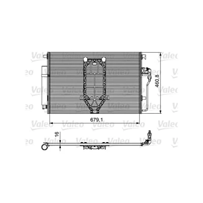 Abbildung von VALEO 812502 Klimakondensator mit Trockner Aluminium 379 R 134a MERCEDES BENZ: Sprinter 3.5 T Kastenwagen, Bus
