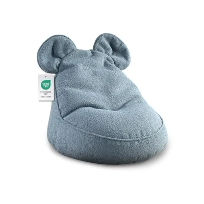 Abbildung von Gutekissen® Kinder Sitzsack „Miki“ mit Ohren Bequem, Montessori Sitzkissen für Kinderzimmer (Blau, 68/68/50 Ohren)