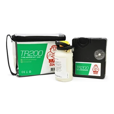 Abbildung von Maxtools TR200, Automatisches Reifenreparaturset für Mittelklassewagen und Minivans, repariert alle Reifenpannen, inkl. leistungsstarkem 12 Volt Luftkompressor