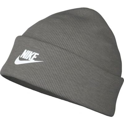 Abbildung von Nike Sportswear PEAK Beanie Unisex Mütze, Größe: One Size, Dark grey heather/white