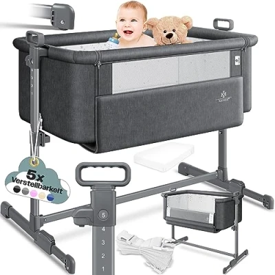 Abbildung von KESSER Kinderbett, Zustellbett Hubi 3in1 Baby Beistellbett Reisebett Babybett