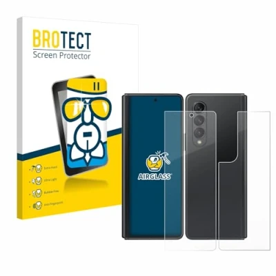 Abbildung von BROTECT Schutzglas für Samsung Galaxy Z Fold 3 5G (Display+Rückseite) Schutzfolie Panzer Folie Glas [Extrem Kratzfest 9H, Anti Fingerprint,