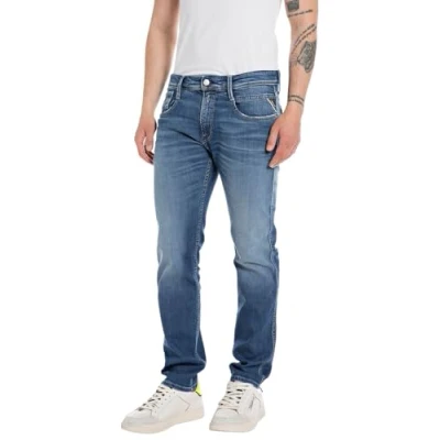 Abbildung von Replay Anbass Pants Jeans Slim Fit, Herren, Größe: 27x30, Medium blue