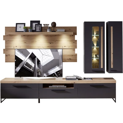 Abbildung von Innostyle Wohnwand &quot;Loft Two&quot;, (5 St.), inkl. LED Beleuchtung