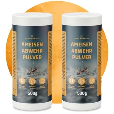 Abbildung von Ameisen Abwehr Pulver 1000g Sofortwirkung gegen Für Innen &amp; Außenbereiche Streuen oder Gießen Ameisenstreu Ameisenpulver PT19 Repellent Made in Europe (2x500g)