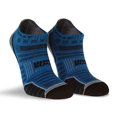 Abbildung von Hilly Unisex Twin Skin Socklet minimale Polsterung Laufsocke, Azurit/Graumeliert, L