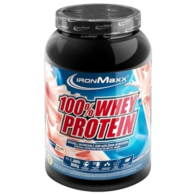 Abbildung von 100% Whey Protein Pulver 900g Melon Leckerer High Shake, 38g Eiweiß pro Portion, Power Drink für intensives Muskel Training, Mit BCAAs und EAAs