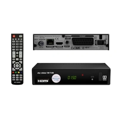 Abbildung von Sky Vision 150 T DVB T2 HD Receiver (1080p Full HD, USB, HDMI, SCART, Coaxial)