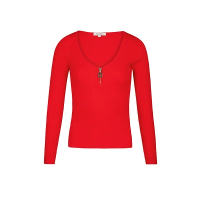 Abbildung von Morgan Mbanzi Strickpullover, Damen, Größe: 34, Red