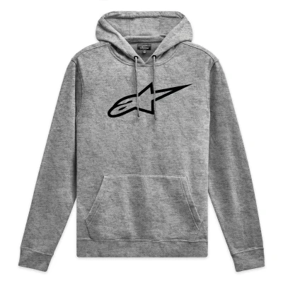Abbildung von Alpinestars Ageless Hoodie V3 Kapuzenpullover für Herren Fleece Sweatshirt mit Kapuze Melangegrau/Schwarz L