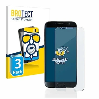 Abbildung von BROTECT Entspiegelungs Schutzglas für Samsung Galaxy S7 (3 Stück) Schutz Folie Panzerfolie Glas Matt [Extrem Kratzfest 9H, Anti Reflex]