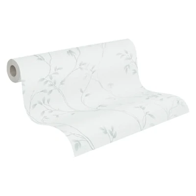 Abbildung von A.S. Création Vliestapete &quot;Pure Elegance Tapete mit Blätterranken Mustertapete Floral Blattmotiv&quot;, matt, Blatt Motiv für Schlafzimmer Küche Wohnzimmer Blätterranke